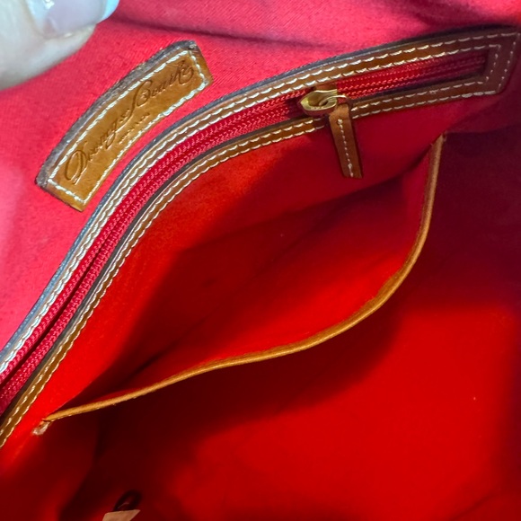 EUC-DOONEY & BOURKE RED CROCO SATCHEL WITH SHOULDER STRAP - Picture 14 of 15